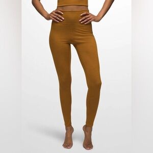 NWT Prana Becksa Legging Spiced Heather Moisture Wicking Stretch Rib Knit Medium